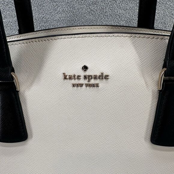 KATE SPADE NEW YORK - Perry Colorblock Warm Beige Saffiano Leather Satchel - Picture 3 of 16